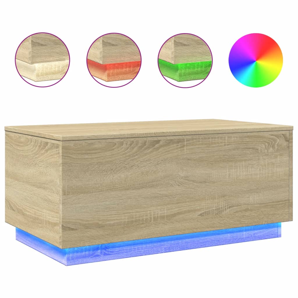 Salontafel Met Led-Verlichting Kleurig