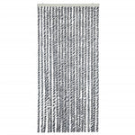 Vliegengordijn 100X230 Cm Chenille Grijs En Zwart-Wit