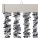 Vliegengordijn 100X230 Cm Chenille Grijs En Zwart-Wit