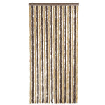 Vliegengordijn Chenille Donkerbruin En Beige Dark Brown And Beige