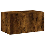 6-Delige Tv-Wandmeubelset Met Led Bewerkt Hout