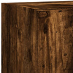 5-Delige Tv-Wandmeubelset Met Led Bewerkt Hout