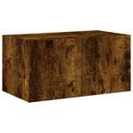 6-Delige Tv-Wandmeubelset Met Led Bewerkt Hout