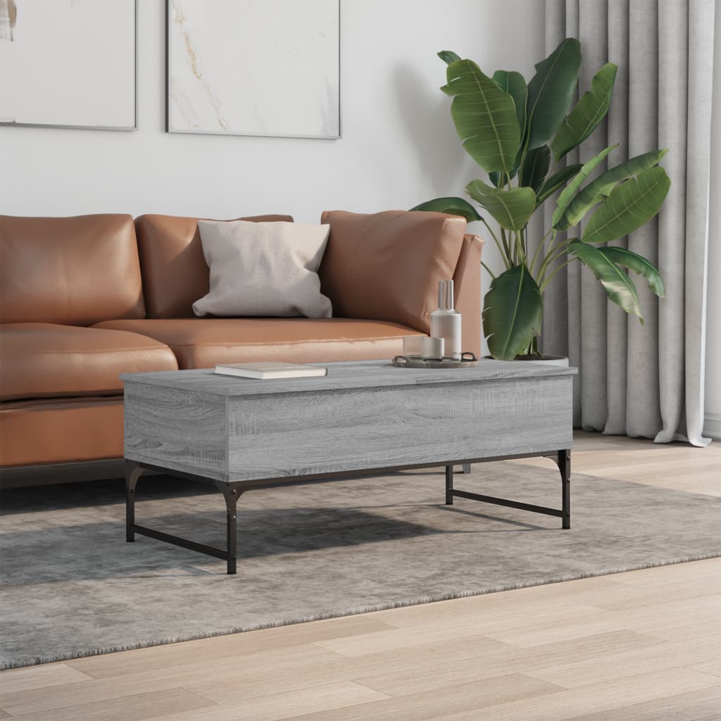 Salontafel Bewerkt Hout En Metaal