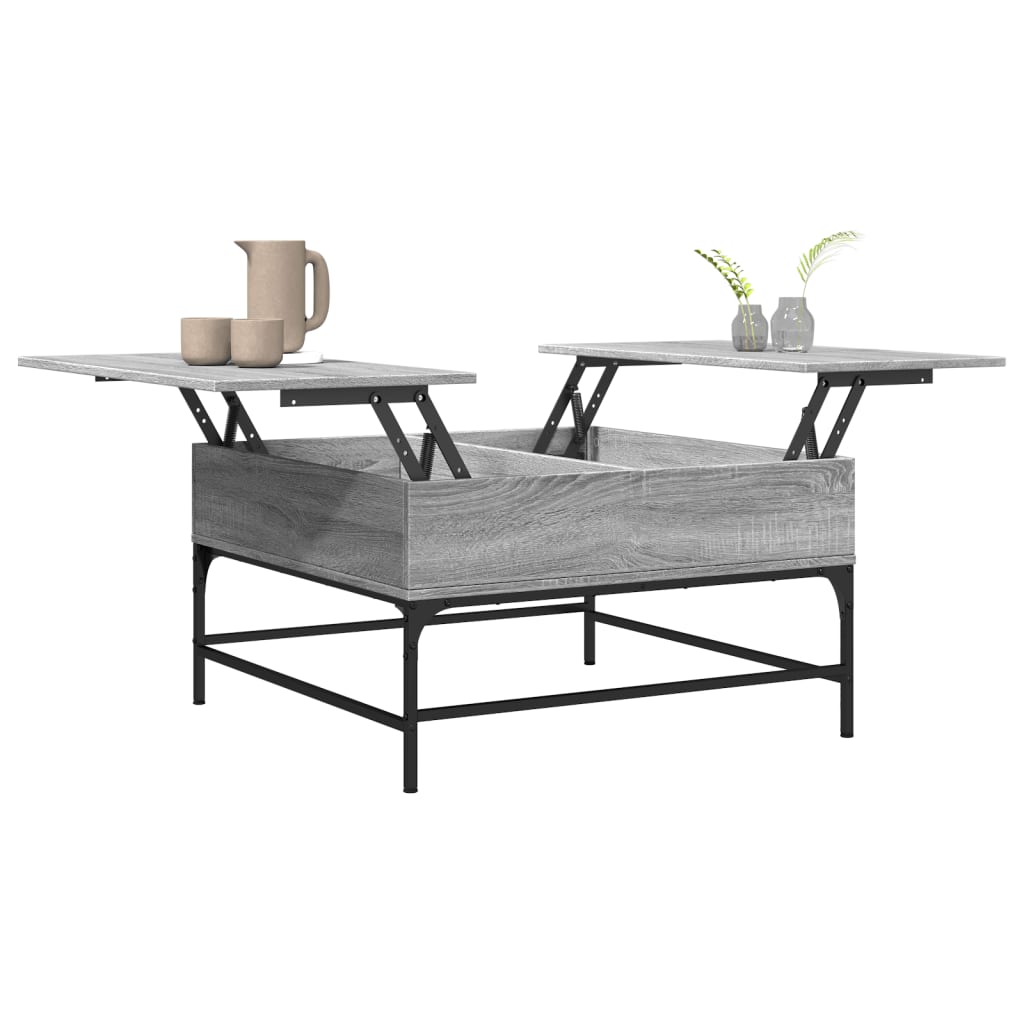 Salontafel Bewerkt Hout En Metaal