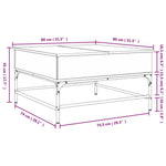 Salontafel Bewerkt Hout En Metaal