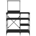 Bakkersrek 90X40X132 Cm Bewerkt Hout En Metaal Zwart