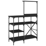 Bakkersrek 90X40X132 Cm Bewerkt Hout En Metaal Zwart