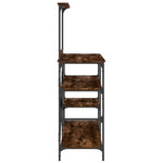 Bakkersrek 90X40X132 Cm Bewerkt Hout En Metaal Gerookt Eiken