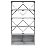 Boekenkast 100X26X180 Cm Bewerkt Hout En Metaal