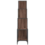 Boekenkast 122X30X Bewerkt Hout En Metaal Bruin Eiken Bruin Eikenkleur