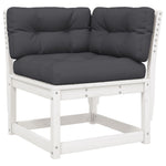 7-Delige Loungeset Met Kussens Massief Grenenhout Wit
