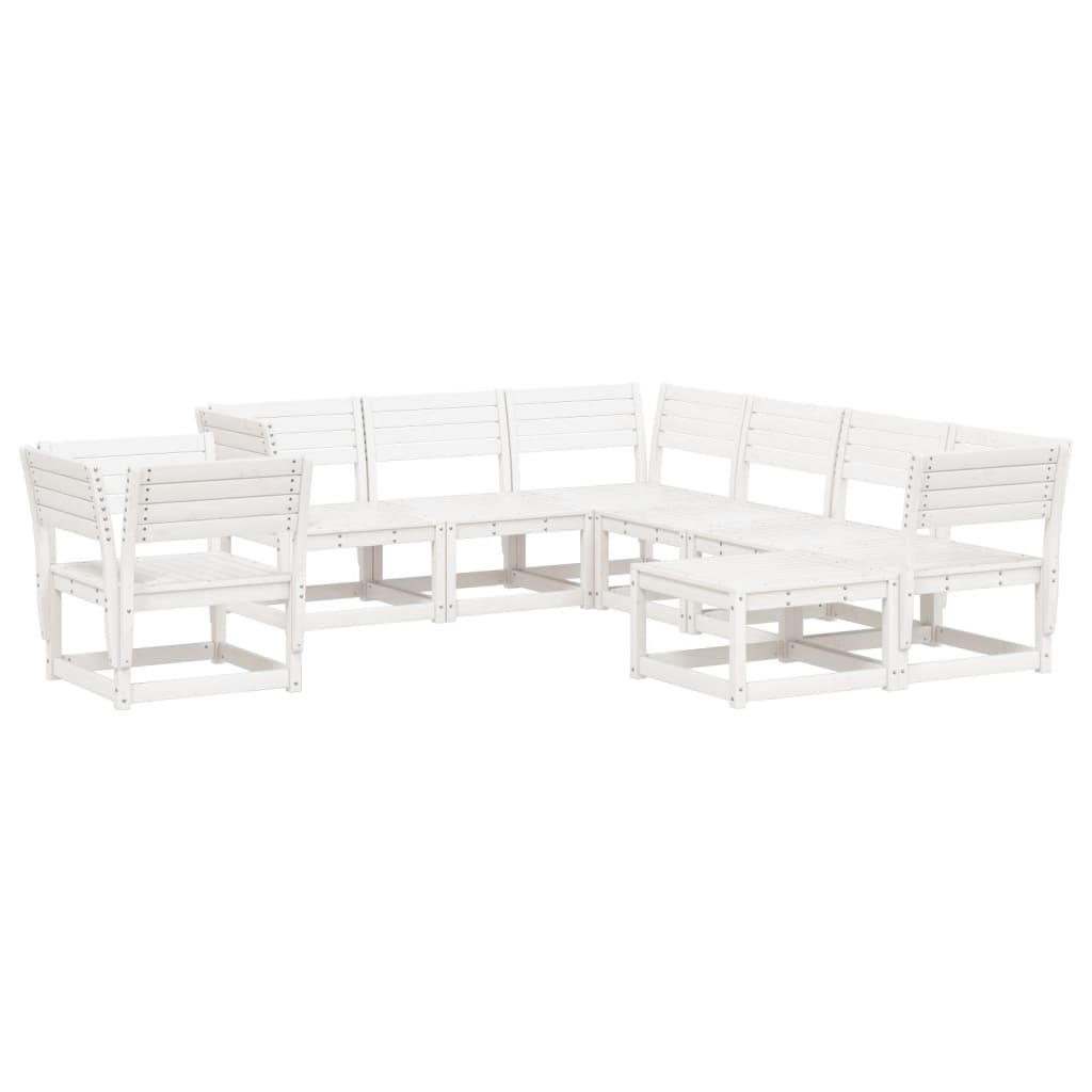 8-Delige Loungeset Massief Grenenhout Wit