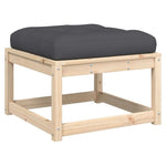 3-Delige Loungeset Met Kussens Massief Grenenhout