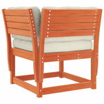 5-Delige Loungeset Met Kussens Massief Grenenhout Wasbruin