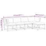 5-Delige Loungeset Met Kussens Massief Douglashout