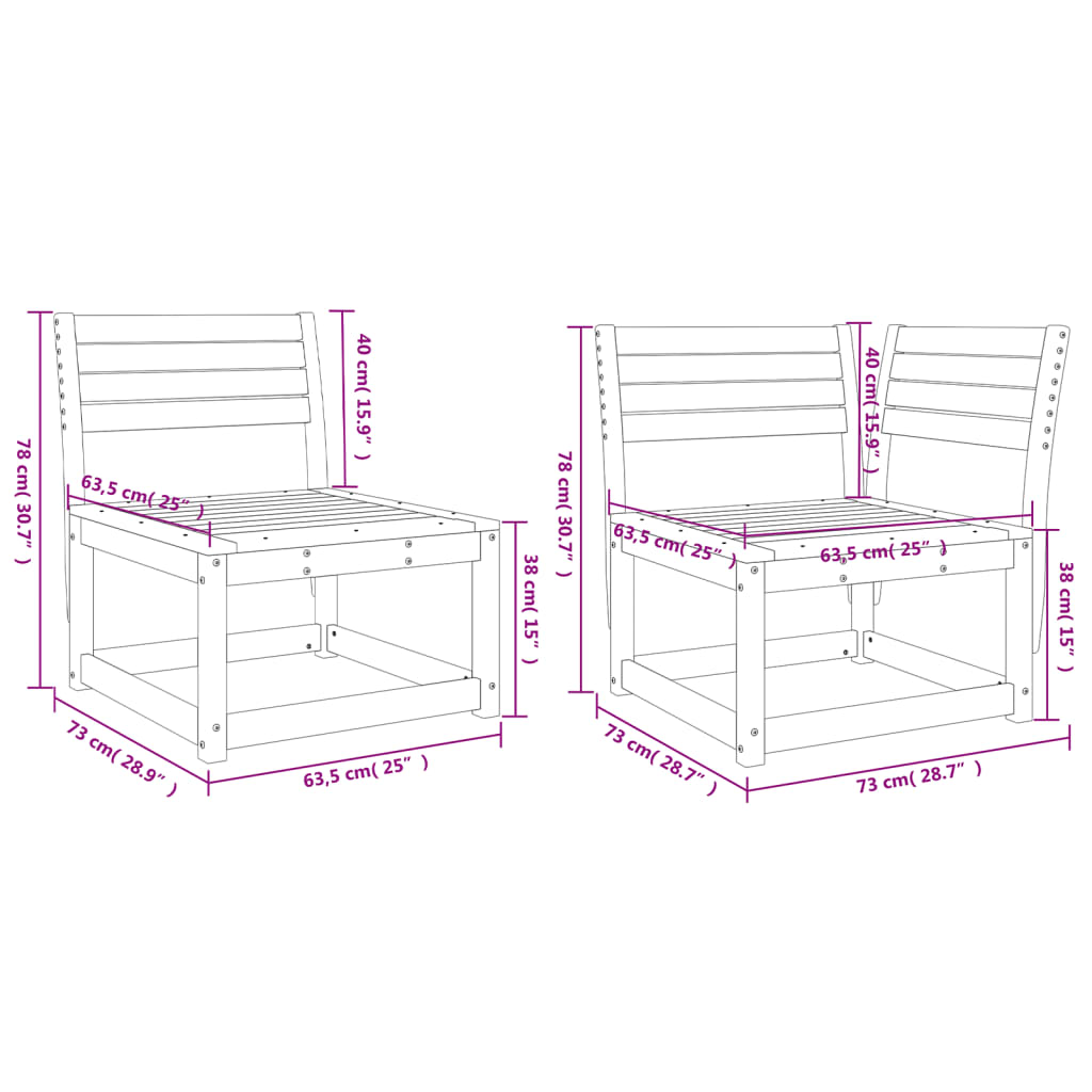 6-Delige Loungeset Geïmpregneerd Grenenhout
