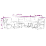 6-Delige Loungeset Met Kussens Massief Douglashout
