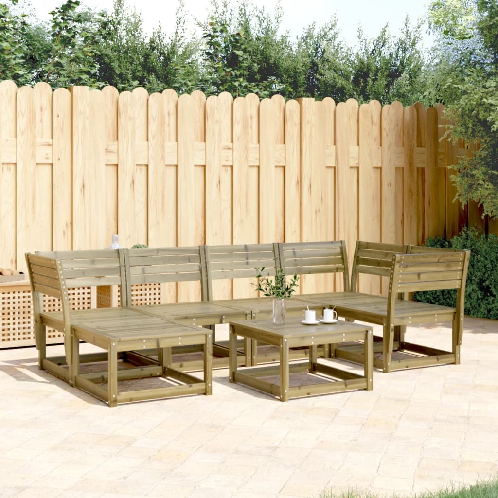 6-Delige Loungeset Geïmpregneerd Grenenhout