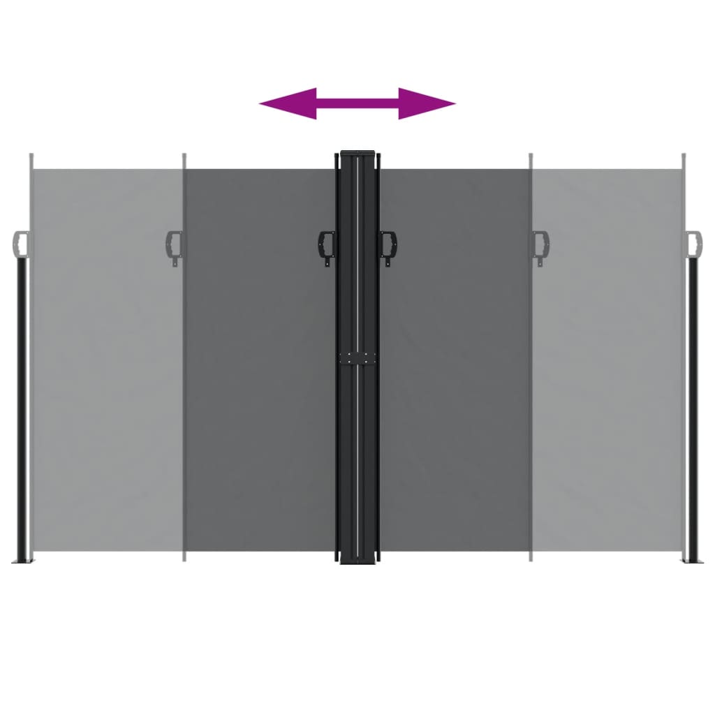Windscherm Uittrekbaar Zwart