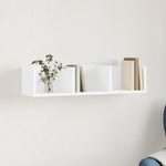 Wandkast 75X18X16,5 Cm Bewerkt Hout Wit