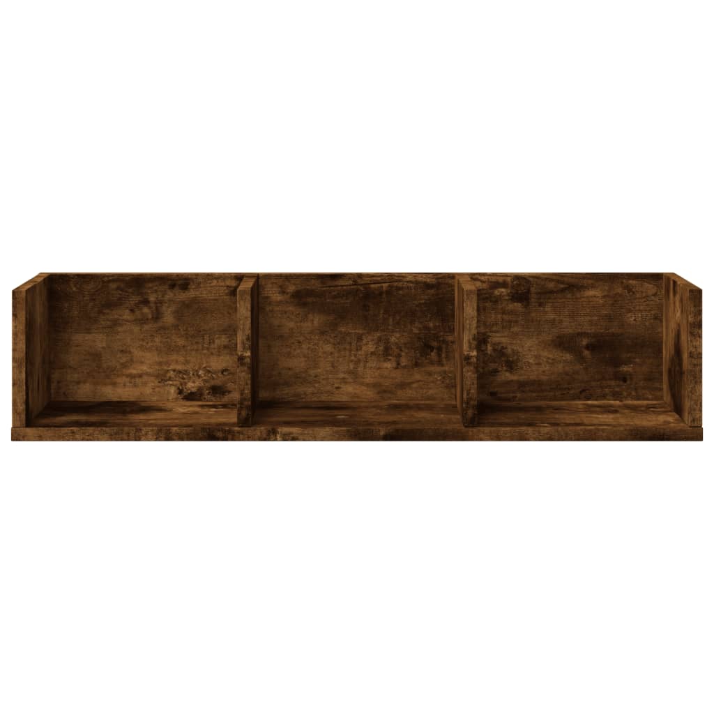 Wandkast 75X18X16,5 Cm Bewerkt Hout Kleurig Gerookt Eiken