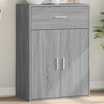 Dressoir 60X30X84 Cm Bewerkt Hout Grijs Sonoma Eikenkleurig
