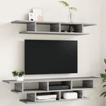 Tv-Wandmeubelset Bewerkt Hout