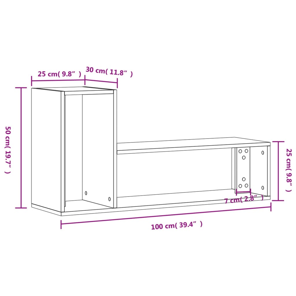 Tv-Meubelen 2 St 100X30X50 Cm Bewerkt Hout