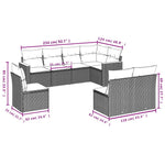 8-Delige Loungeset Met Kussens Poly Rattan Gemengd Beige