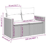 11-Delige Loungeset Met Kussens Poly Rattan Zwart