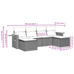 6-Delige Loungeset Met Kussens Poly Rattan Zwart