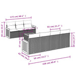 8-Delige Loungeset Met Kussens Poly Rattan Zwart