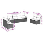 8-Delige Loungeset Met Kussens Poly Rattan Beige