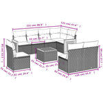 9-Delige Loungeset Met Kussens Poly Rattan Zwart