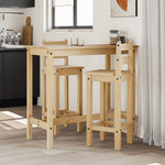 Barstoelen 2 St Massief Grenenhout Bruin