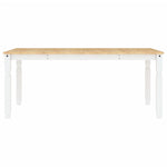 Eettafel Corona 180X90X75 Cm Massief Grenenhout Wit Bruin