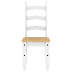 Eetkamerstoelen 2 St Corona 42X47X107 Cm Grenenhout Wit