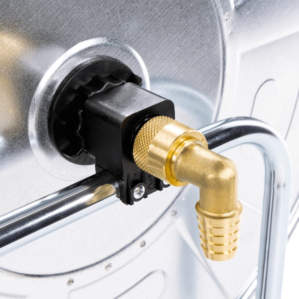 Slanghaspelkar Voor 80 M 3/4" Slang Staal Lichtgrijs