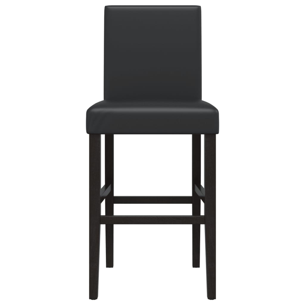 Barstoelen 2 St Massief Rubberhout En Kunstleer