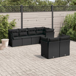 -Delige Loungeset Met Kussens Poly Rattan