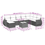 8-Delige Loungeset Met Kussens Poly Rattan Beige