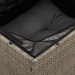 4-Delige Loungeset Met Kussens Poly Rattan Grijs