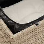 5-Delige Loungeset Met Kussens Poly Rattan Beige