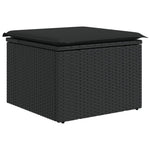 5-Delige Loungeset Met Kussens Poly Rattan Zwart