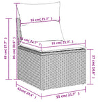 12-Delige Loungeset Met Kussens Poly Rattan Zwart