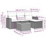 5-Delige Loungeset Met Kussens Poly Rattan Grijs