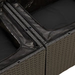 14-Delige Loungeset Met Kussens Poly Rattan Zwart