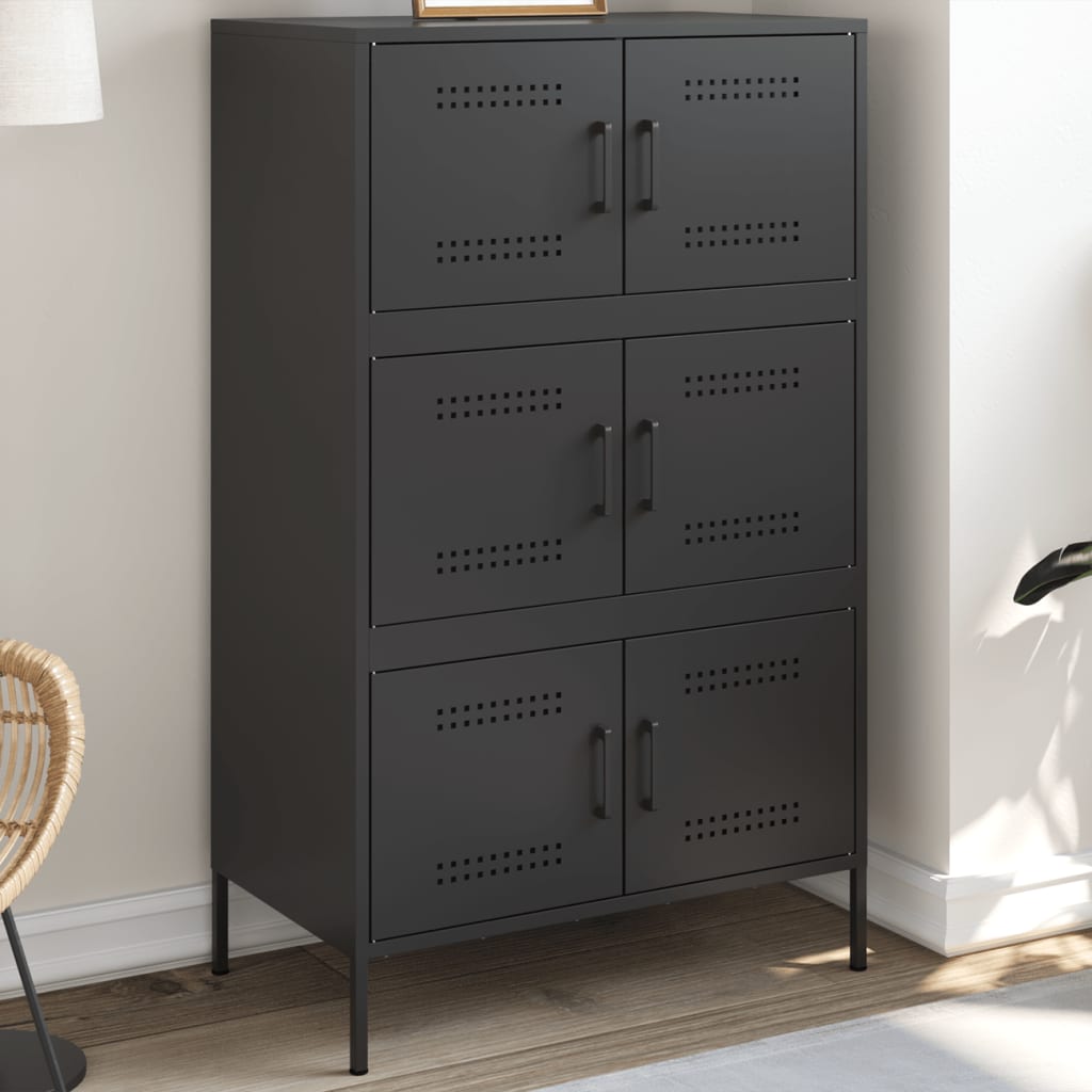 Hoge Kast 68X39X113 Cm Staal Mosterd