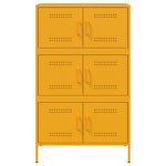 Hoge Kast 68X39X113 Cm Staal Mosterd